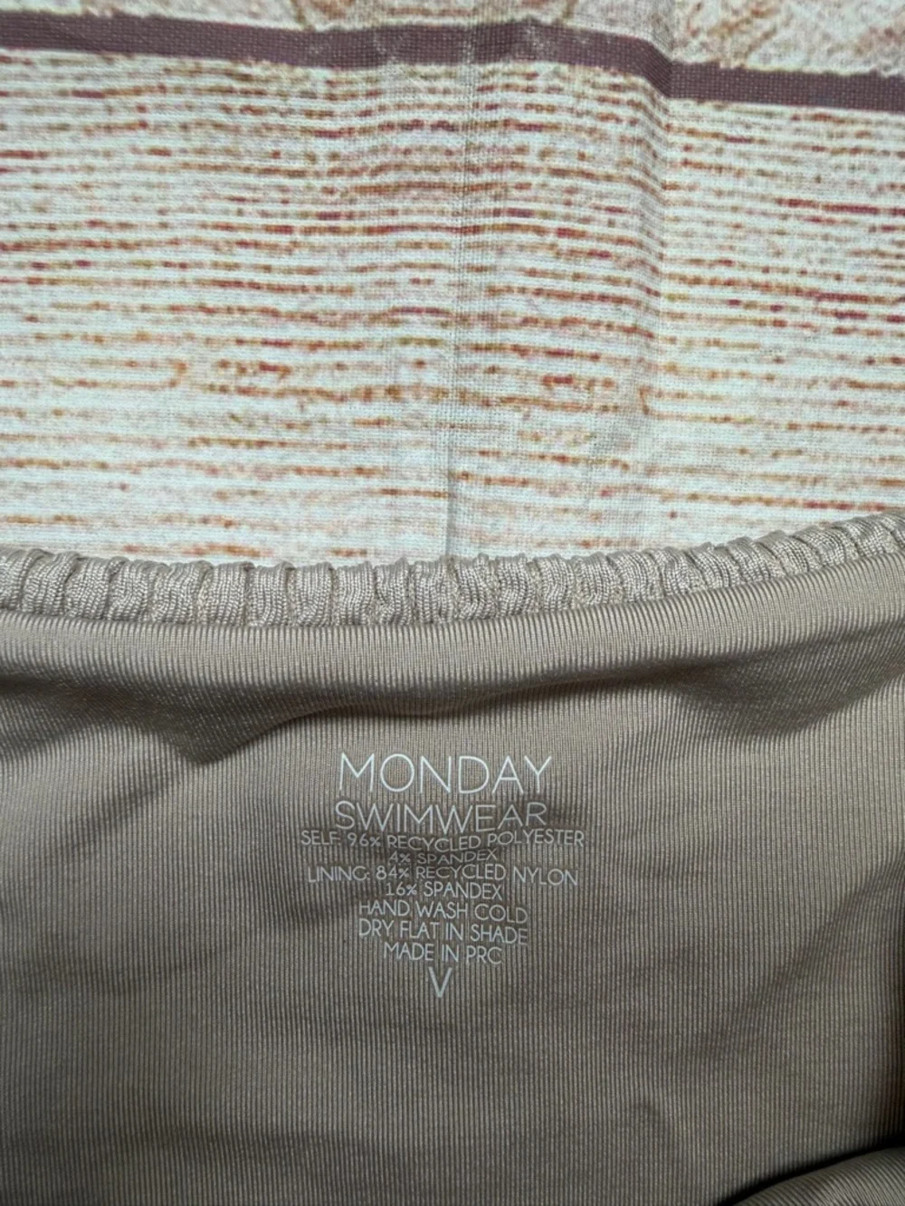 Monday Swimwear Textured Taupe Bikini Bottoms